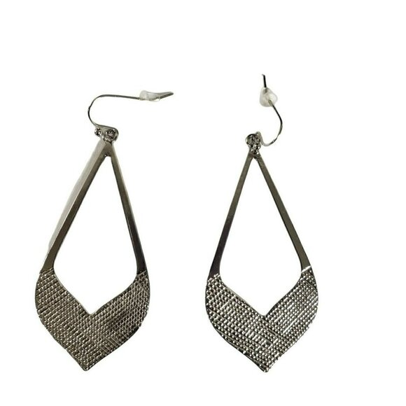 Fashion Jewelry Silver Cast Arrow Tear Drop Earrings French Hook Dangle Teardrop - Picture 7 of 7